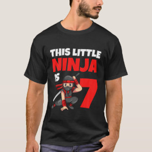 Kids 7Th Birthday Ninja 7 Year Boy Kids T-Shirt