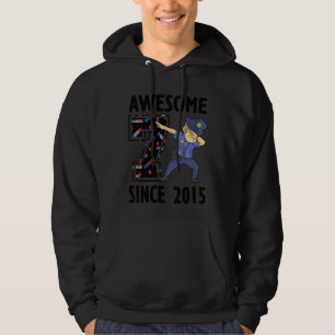 Kids 7th Birthday Party Policeman Boy Police Offic Hoodie