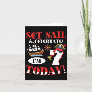 Kids 7th Birthday Pirate Quote For A 7 Years Old Card