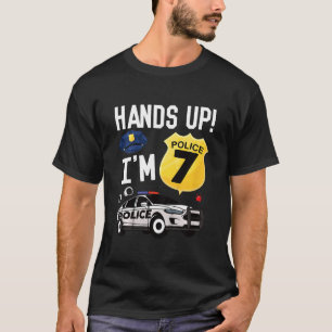 Kids 7th Birthday Policeman Boy Seven Year Old Pol T-Shirt
