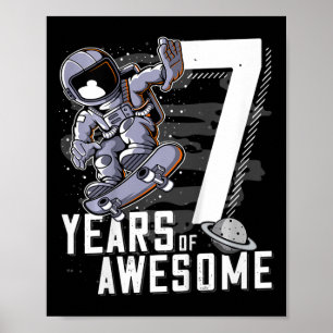 Kids 7th Birthday Poster