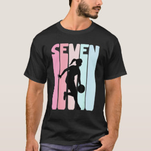 Kids 7th Birthday Retro Basketball Girls 7 Years T-Shirt