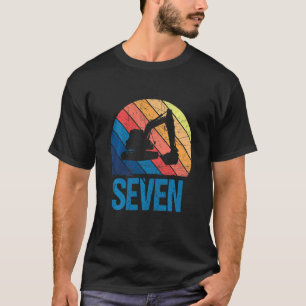 Kids 7th Birthday Retro Excavator Construction Veh T-Shirt