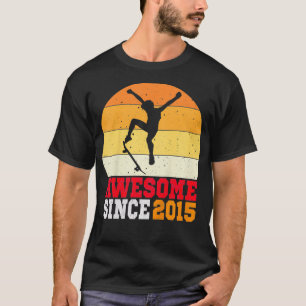 Kids 7th Birthday Skateboard Lovers Skater 7 Years T-Shirt