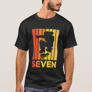 Kids 7th Birthday Skater Boy Girl 7 Year Old Skate T-Shirt