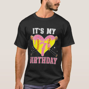 Kids 7th Softll Birthday Party 7 Year Old Softll P T-Shirt