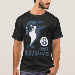Kids 8 and Jawsome 8th Birthday Shark Shark Birt T-Shirt