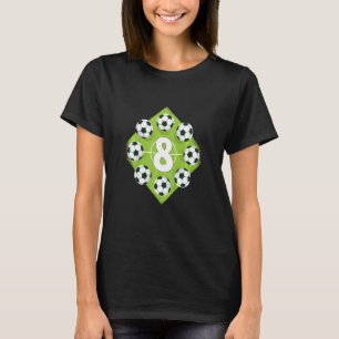 Kids 8 Birthday Soccer Boy 8 Year Old Boy Girl T-Shirt