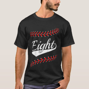 Kids 8 Year old 8th Baseball Softball Birthday Par T-Shirt