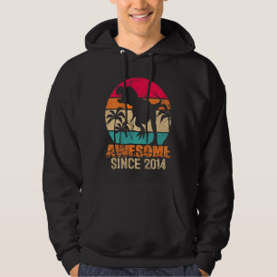 Kids 8 Year Old Awesome Since 2014 8th Birthday Bo Hoodie