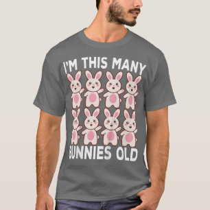 Kids 8 Year Old Birthday Bunny Lover 8th Birthday  T-Shirt