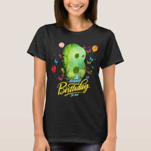 Kids 8 Year Old Butterfly Birthday Girl 8th Girl T T-Shirt