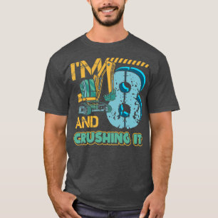Kids 8 Year Old Excavator Tractor Truck I'm Crushi T-Shirt
