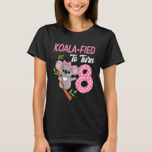 Kids 8 Year Old Koala 8th Birthday Party Animal Ko T-Shirt