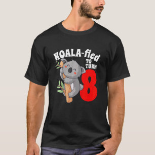 Kids 8 Year Old Koala Birthday Cute Koalafied Girl T-Shirt