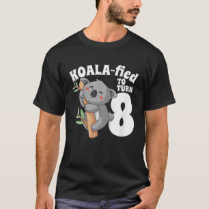 Kids 8 Year Old Koala Birthday Koalafied Girl Cute T-Shirt