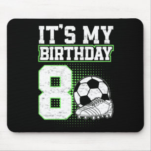 Kids 8 Year Old Soccer Boy Its My 8th Birthday Soc Mouse Pad