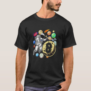 Kids 8 Years Old Birthday Boy Astronaut 8th Birth T-Shirt