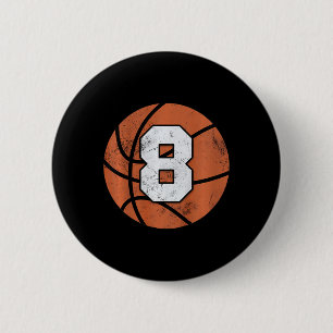 Kids 8 Years Old Birthday Kids Boys Girls Fun Bask 6 Cm Round Badge