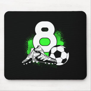 Kids 8 Years Old Boy 8th Birthday Gift Bday Soccer Mouse Pad