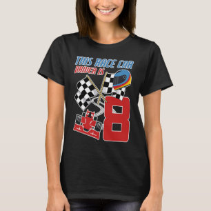 Kids 8 Years Old Race Car Birthday 8th Racing Par T-Shirt