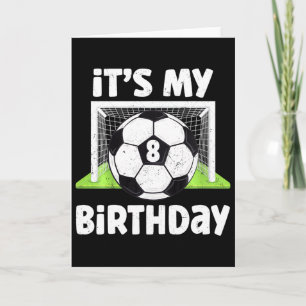Kids 8 Years Old Soccer 8th Birthday Player Kids B Card