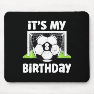 Kids 8 Years Old Soccer 8th Birthday Player Kids B Mouse Pad
