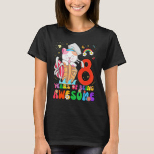 Kids 8 Years Old Teens 8th Birthday Boy Girl Aweso T-Shirt