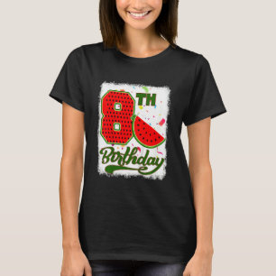 Kids 8 Years Old Watermelon Tropical Fruits 8th B T-Shirt