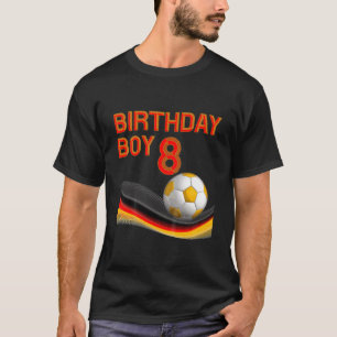 Kids 8H Birthday Boy Soccer Ball 8 Years Old Kids T-Shirt