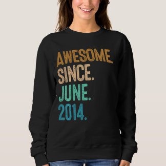 Kids 8th birthday Awesome since June 2014 Sweatshirt