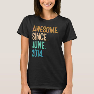Kids 8th birthday Awesome since June 2014 T-Shirt