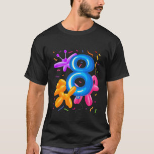 Kids 8Th Birthday Balloon Animals Balloon Themed B T-Shirt