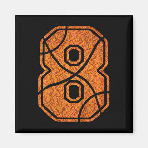 Kids 8th Birthday Basketball Boys Kids Magnet