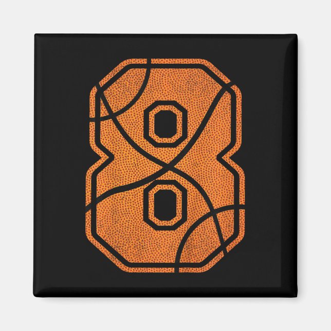 Kids 8th Birthday Basketball Boys Kids  Magnet (Front)