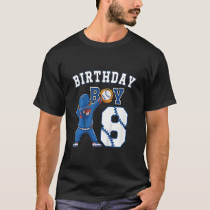 Kids 8th Birthday Boy Baseball Theme 8 Years Old B T-Shirt