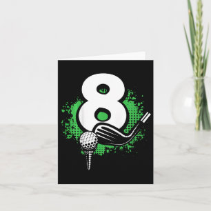 Kids 8th Birthday Boy Golf Player Golf 8 Years Old Card