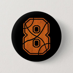 Kids 8th Birthday Bysketbyll Boys Kids  6 Cm Round Badge