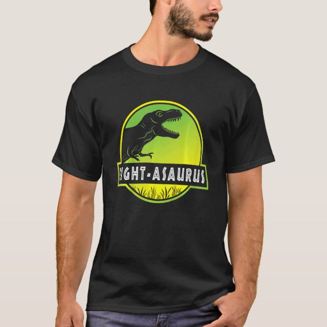 Kids 8th Birthday Eight Asaurus Dinosaur B Day 1 T-Shirt (Front)