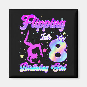 Kids 8th birthday girl gymnastics 8 year oldKids 8 Magnet