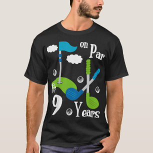 Kids 8th Birthday Golf Funny Golfer 8 Year Old Boy T-Shirt