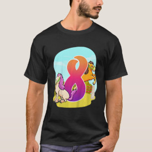 Kids 8th Birthday Horseback Riding Horse themed Ei T-Shirt
