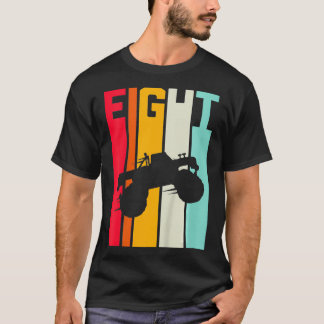 Kids 8th Birthday Retro Monster Truck 8 Years Boys T-Shirt