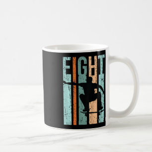 Kids 8th Birthday Skater Boy Skateboarding Retro D Coffee Mug