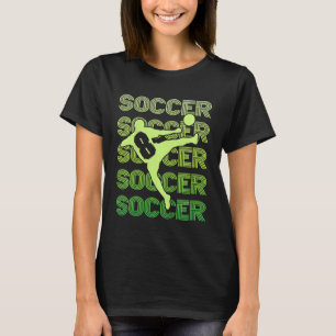 Kids 8th Birthday Soccer Boy 8 Years Old Football T-Shirt