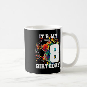 Kids 8th Birthday Soccer Byll Birthday Party 8 Yea Coffee Mug