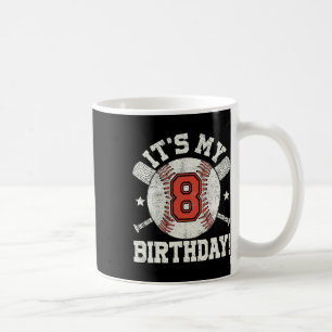 Kids 8th Bysebyll Birthday Party Boys Sport Fan 8  Coffee Mug