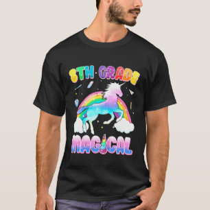 Kids 8th Grade Magical Unicorn Rainbow Back To Sch T-Shirt
