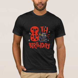 Kids 8th Ninja Birthday Boy 8 Year Old Samurai Bda T-Shirt