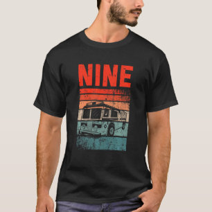 Kids 9 Year Old 9th Birthday Boy Firefighter Fire T-Shirt